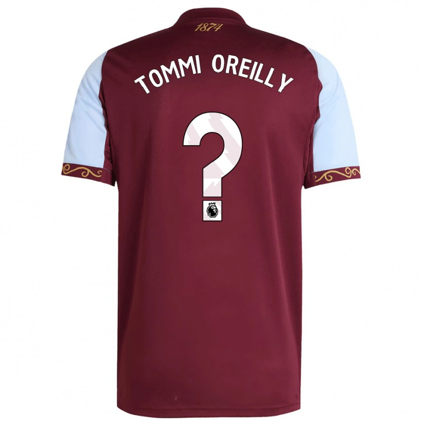 Danxen Kinderen Tommi Oreilly #0 Bourgondisch Hemelsblauw Thuisshirt Thuistenue 2025/26 T-Shirt