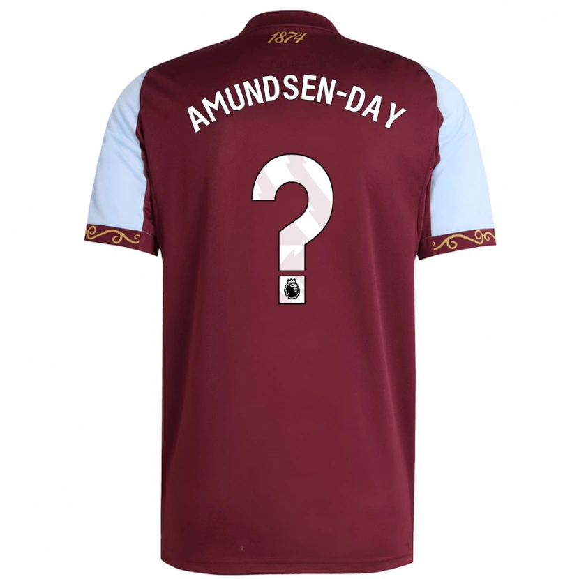 Danxen Kinderen Ethan Amundsen-Day #0 Bourgondisch Hemelsblauw Thuisshirt Thuistenue 2025/26 T-Shirt