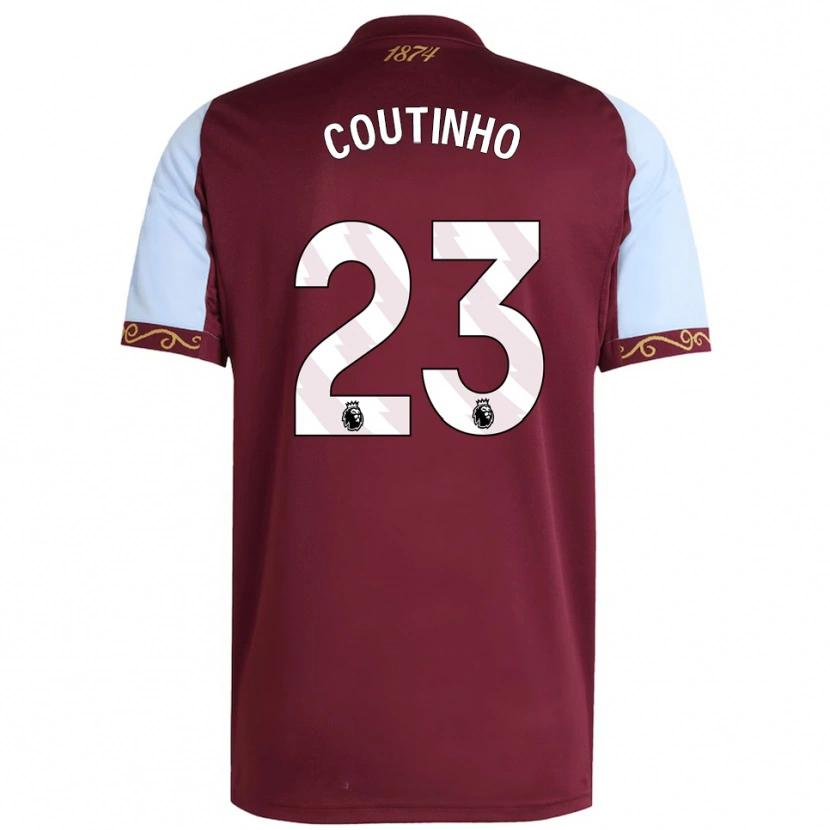Danxen Kinderen Philippe Coutinho #23 Bourgondisch Hemelsblauw Thuisshirt Thuistenue 2025/26 T-Shirt