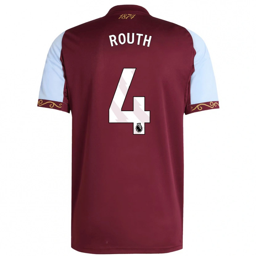 Danxen Kinderen Leon Routh #4 Bourgondisch Hemelsblauw Thuisshirt Thuistenue 2025/26 T-Shirt