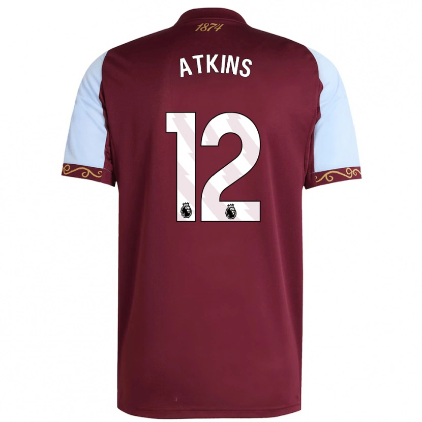 Danxen Kinderen Clay Atkins #12 Bourgondisch Hemelsblauw Thuisshirt Thuistenue 2025/26 T-Shirt