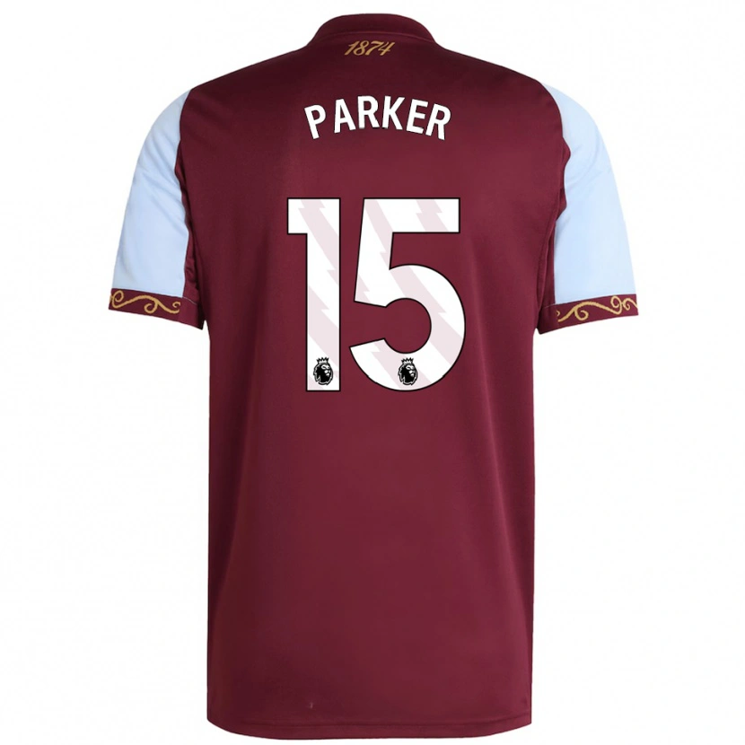 Danxen Kinderen Lucy Parker #15 Bourgondisch Hemelsblauw Thuisshirt Thuistenue 2025/26 T-Shirt
