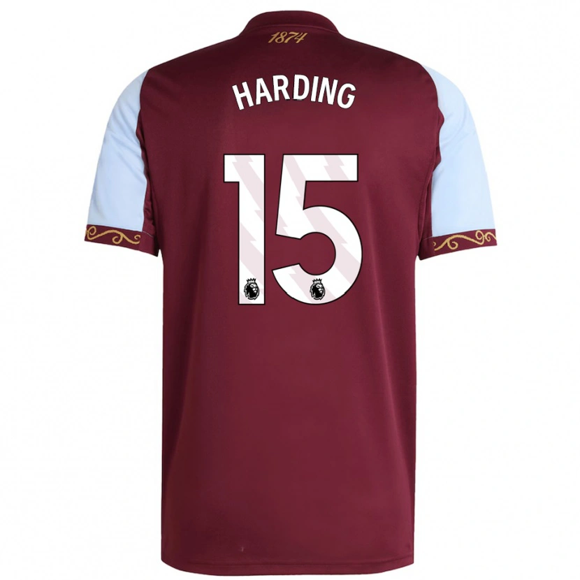 Danxen Kinderen Natasha Harding #15 Bourgondisch Hemelsblauw Thuisshirt Thuistenue 2025/26 T-Shirt