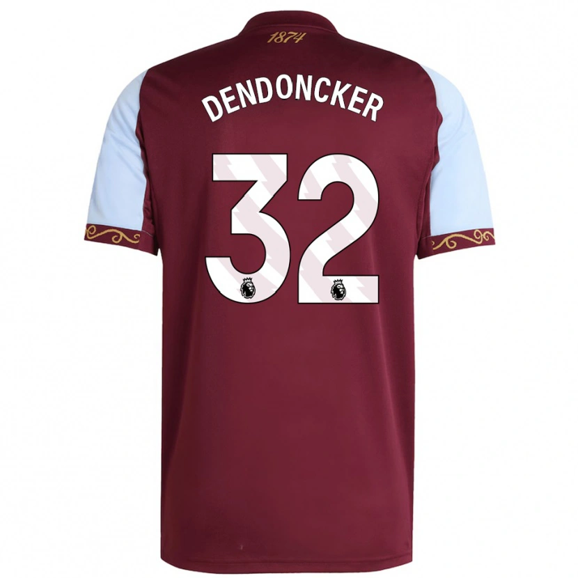 Danxen Kinderen Leander Dendoncker #32 Bourgondisch Hemelsblauw Thuisshirt Thuistenue 2025/26 T-Shirt