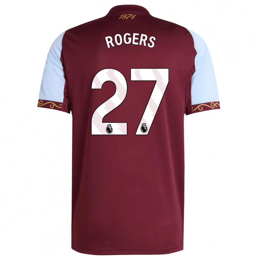 Danxen Kinderen Morgan Rogers #27 Bourgondisch Hemelsblauw Thuisshirt Thuistenue 2025/26 T-Shirt