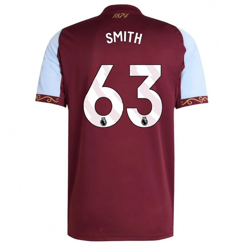 Danxen Kinderen Kerr Smith #63 Bourgondisch Hemelsblauw Thuisshirt Thuistenue 2025/26 T-Shirt