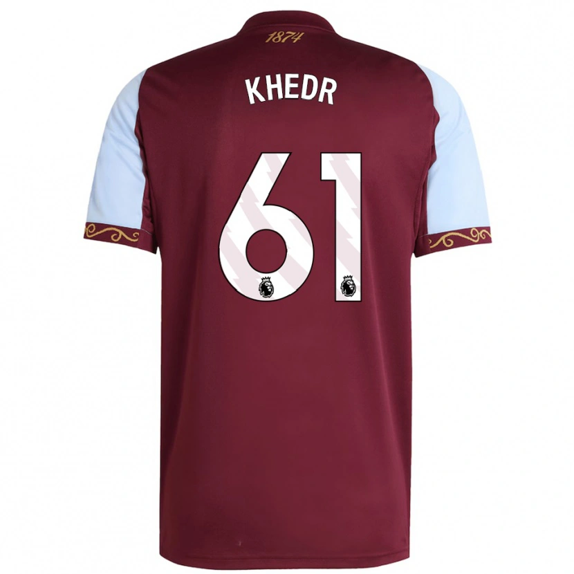 Danxen Kinderen Omar Khedr #61 Bourgondisch Hemelsblauw Thuisshirt Thuistenue 2025/26 T-Shirt