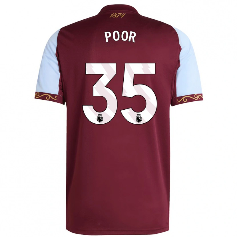 Danxen Kinderen Sophia Poor #35 Bourgondisch Hemelsblauw Thuisshirt Thuistenue 2025/26 T-Shirt