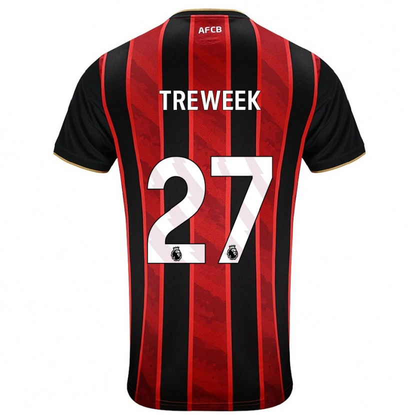 Danxen Kinderen Amber Treweek #27 Rood Zwart Thuisshirt Thuistenue 2025/26 T-Shirt