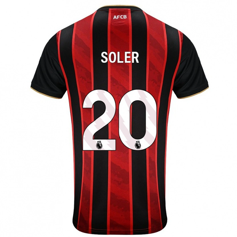 Danxen Kinderen Julio Soler #20 Rood Zwart Thuisshirt Thuistenue 2025/26 T-Shirt
