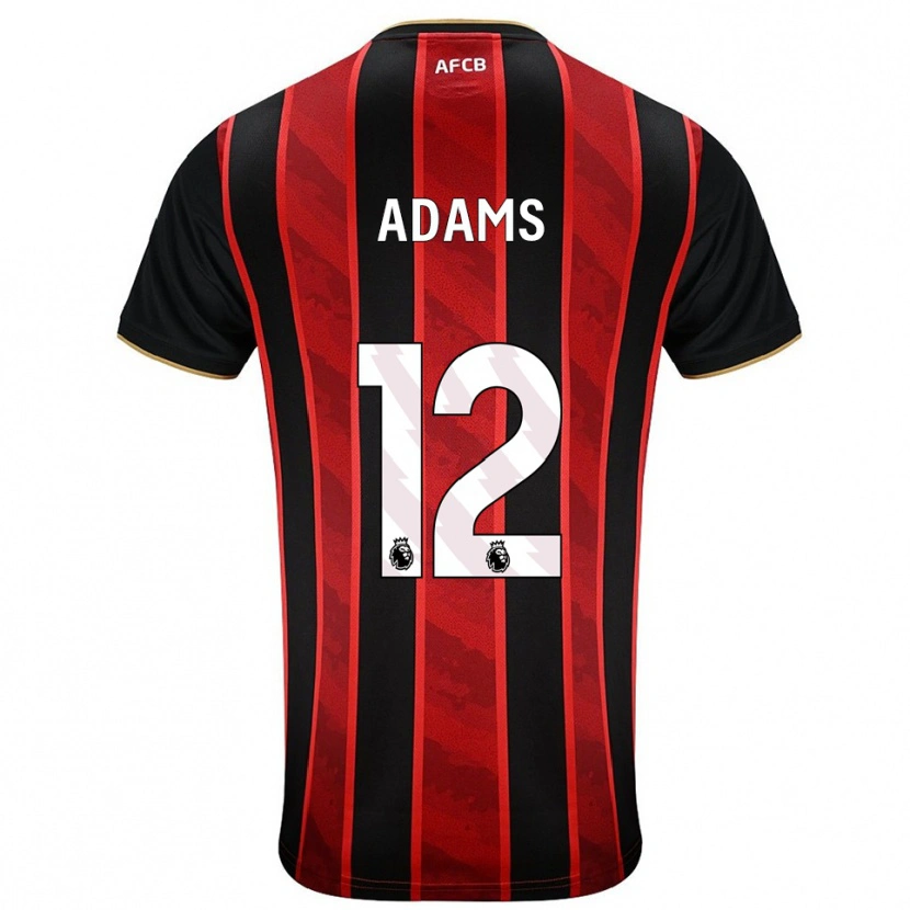 Danxen Kinderen Tyler Adams #12 Rood Zwart Thuisshirt Thuistenue 2025/26 T-Shirt