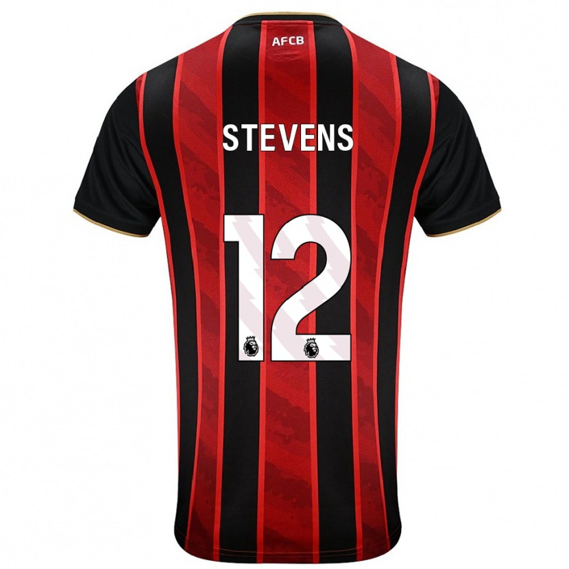 Danxen Kinderen Charlie Stevens #12 Rood Zwart Thuisshirt Thuistenue 2025/26 T-Shirt