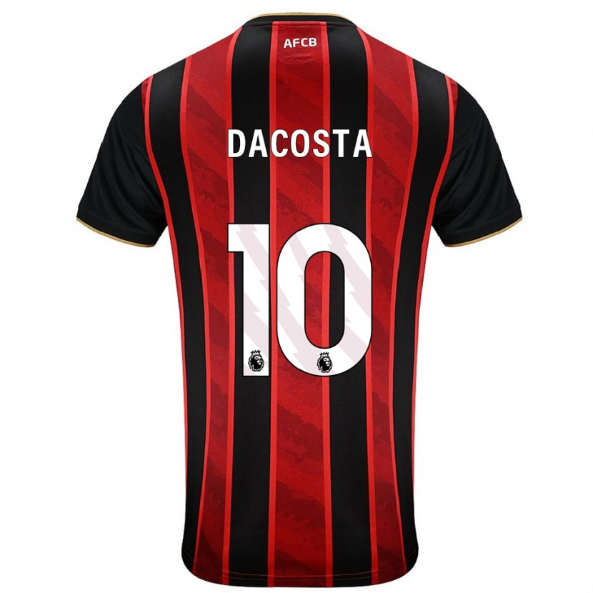 Danxen Kinderen Michael Dacosta #10 Rood Zwart Thuisshirt Thuistenue 2025/26 T-Shirt