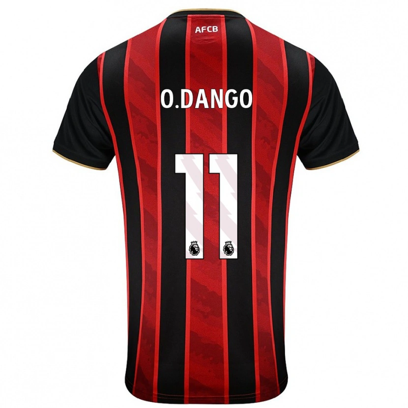 Danxen Kinderen Dango Ouattara #11 Rood Zwart Thuisshirt Thuistenue 2025/26 T-Shirt