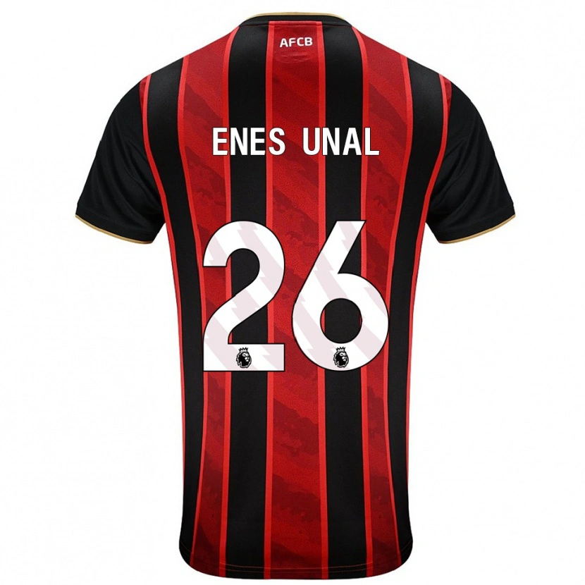 Danxen Kinderen Enes Ünal #26 Rood Zwart Thuisshirt Thuistenue 2025/26 T-Shirt