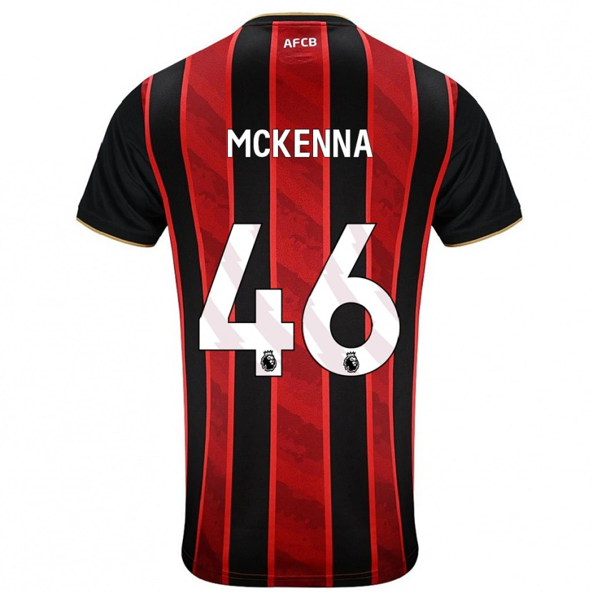 Danxen Kinderen Callan Mckenna #46 Rood Zwart Thuisshirt Thuistenue 2025/26 T-Shirt