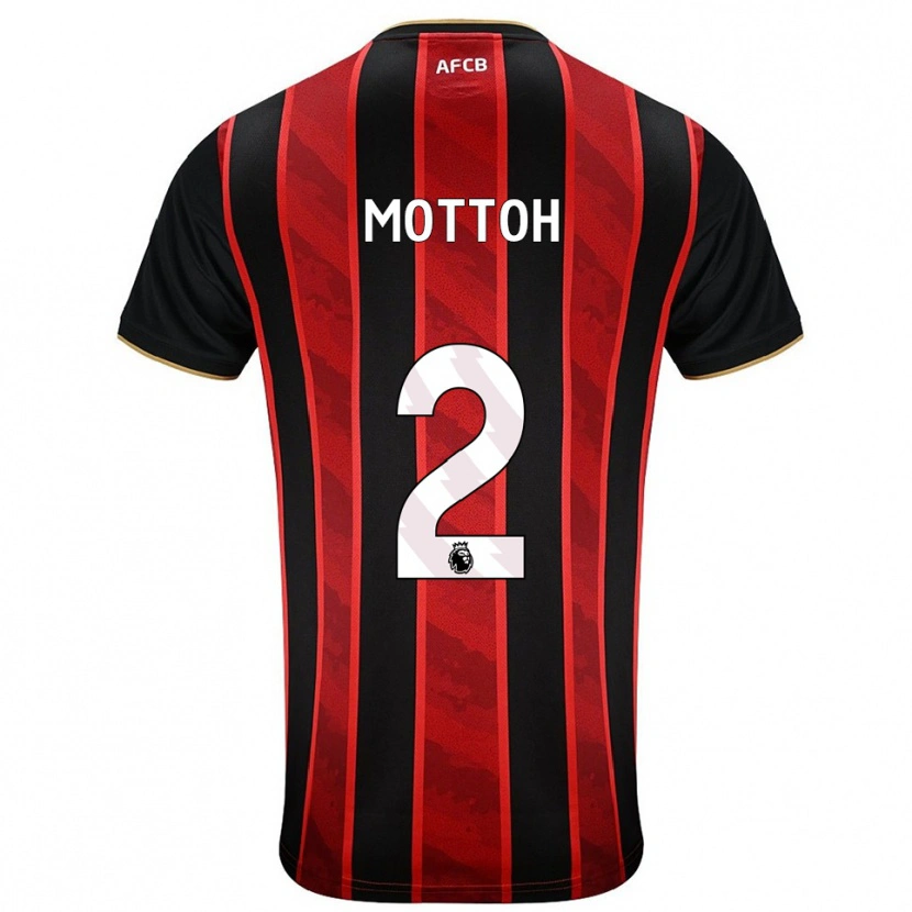 Danxen Kinderen Koby Mottoh #2 Rood Zwart Thuisshirt Thuistenue 2025/26 T-Shirt