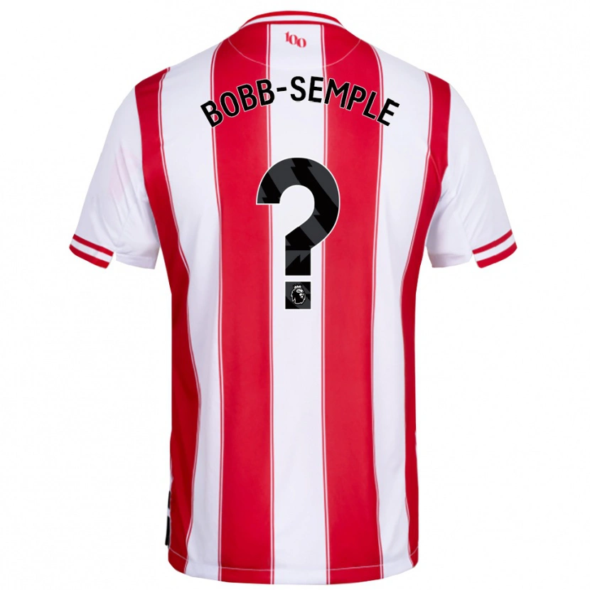 Danxen Kinderen Domeiro Bobb-Semple #0 Rood Wit Thuisshirt Thuistenue 2025/26 T-Shirt