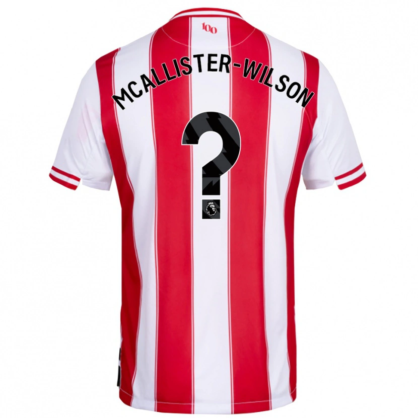 Danxen Kinderen Zack Mcallister-Wilson #0 Rood Wit Thuisshirt Thuistenue 2025/26 T-Shirt