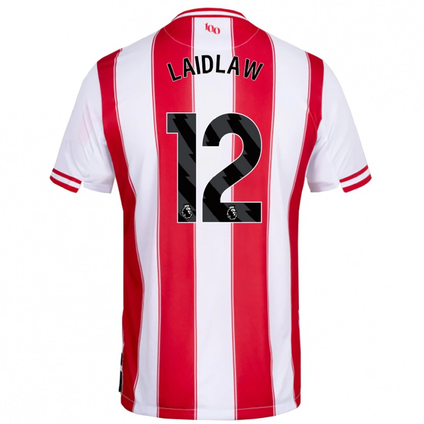 Danxen Kinderen Ethan Laidlaw #12 Rood Wit Thuisshirt Thuistenue 2025/26 T-Shirt