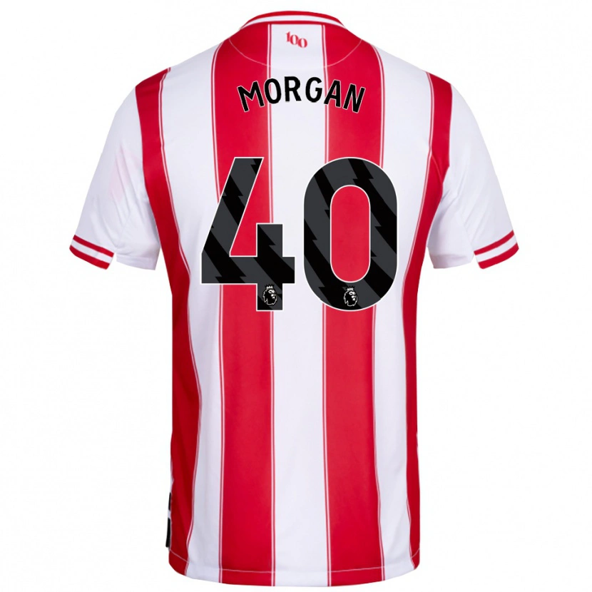 Danxen Kinderen Iwan Morgan #40 Rood Wit Thuisshirt Thuistenue 2025/26 T-Shirt