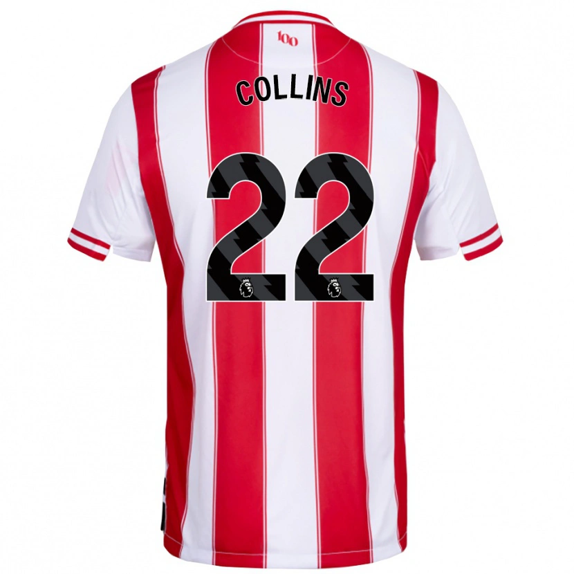 Danxen Kinderen Nathan Collins #22 Rood Wit Thuisshirt Thuistenue 2025/26 T-Shirt