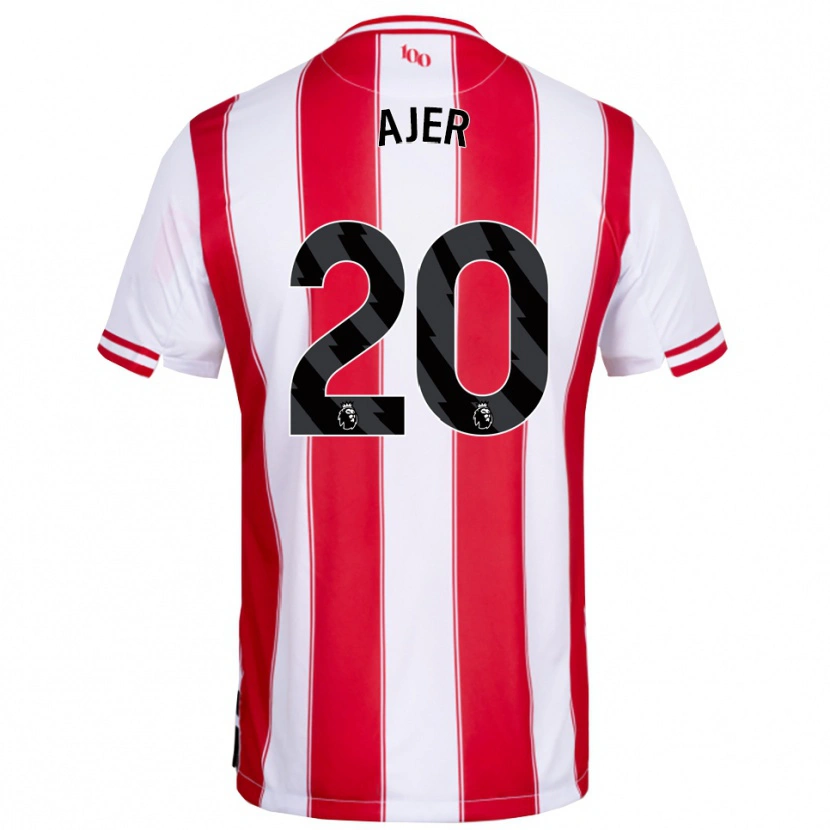 Danxen Kinderen Kristoffer Ajer #20 Rood Wit Thuisshirt Thuistenue 2025/26 T-Shirt