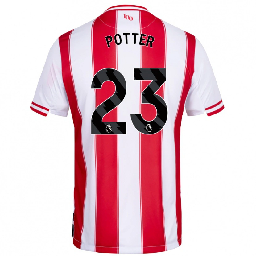Danxen Kinderen Lucy Potter #23 Rood Wit Thuisshirt Thuistenue 2025/26 T-Shirt