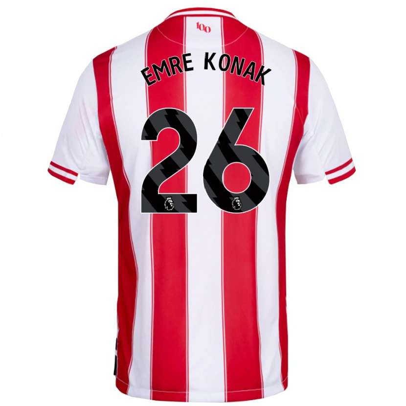 Danxen Kinderen Yunus Emre Konak #26 Rood Wit Thuisshirt Thuistenue 2025/26 T-Shirt