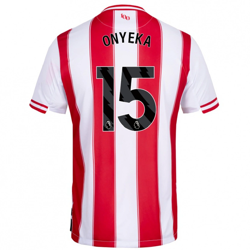 Danxen Kinderen Frank Onyeka #15 Rood Wit Thuisshirt Thuistenue 2025/26 T-Shirt