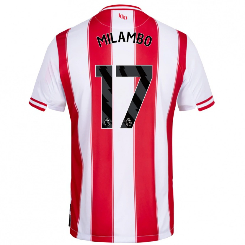 Danxen Kinderen Antoni Milambo #17 Rood Wit Thuisshirt Thuistenue 2025/26 T-Shirt