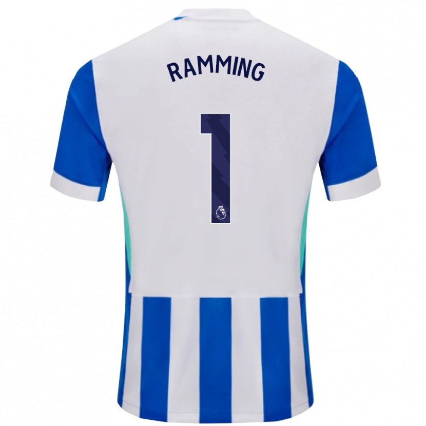 Danxen Kinderen Nils Ramming #1 Blauw Wit Thuisshirt Thuistenue 2025/26 T-Shirt