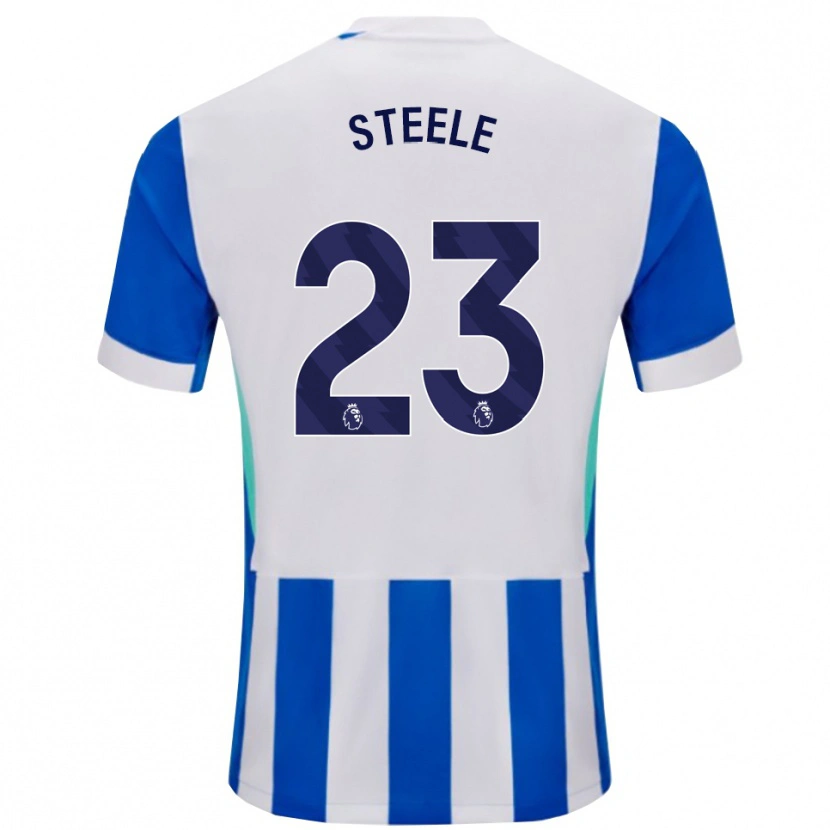 Danxen Kinderen Jason Steele #23 Blauw Wit Thuisshirt Thuistenue 2025/26 T-Shirt