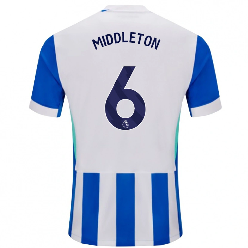 Danxen Kinderen Jesse Middleton #6 Blauw Wit Thuisshirt Thuistenue 2025/26 T-Shirt