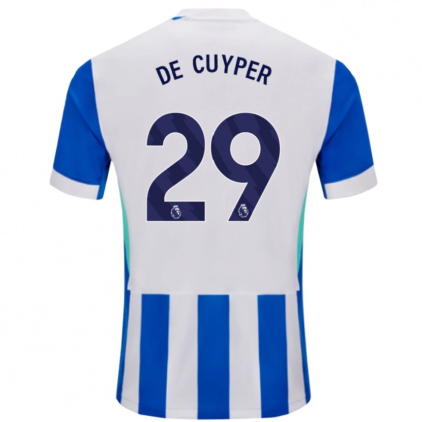 Danxen Kinderen Maxim De Cuyper #29 Blauw Wit Thuisshirt Thuistenue 2025/26 T-Shirt