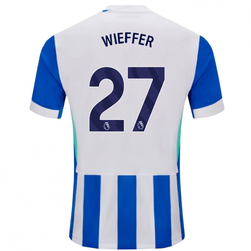 Danxen Kinderen Mats Wieffer #27 Blauw Wit Thuisshirt Thuistenue 2025/26 T-Shirt