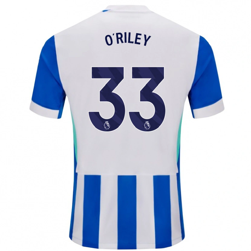 Danxen Kinderen Matt O'riley #33 Blauw Wit Thuisshirt Thuistenue 2025/26 T-Shirt