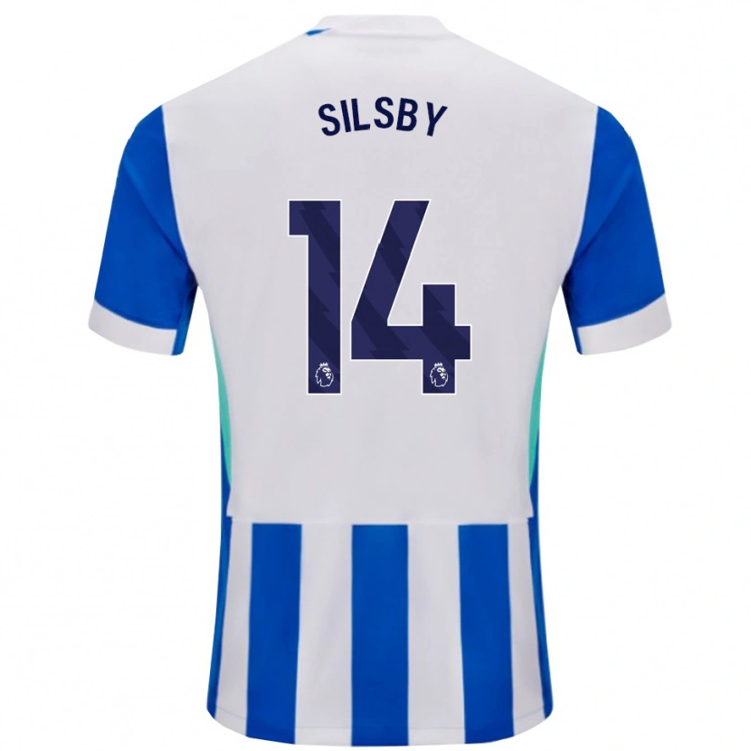 Danxen Kinderen Tyler Silsby #14 Blauw Wit Thuisshirt Thuistenue 2025/26 T-Shirt
