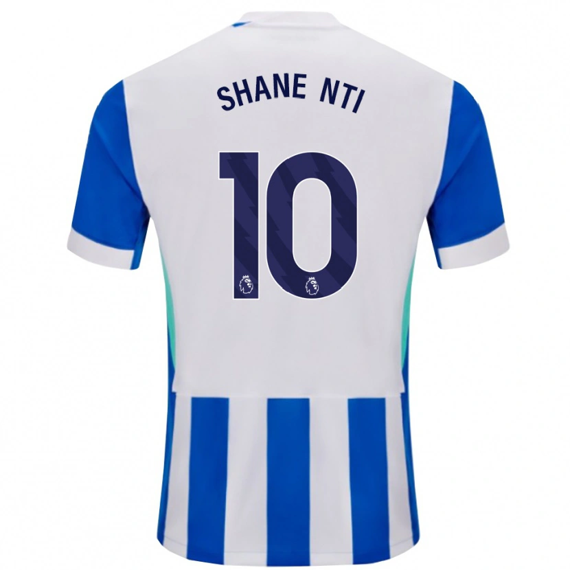 Danxen Kinderen Shane Nti #10 Blauw Wit Thuisshirt Thuistenue 2025/26 T-Shirt