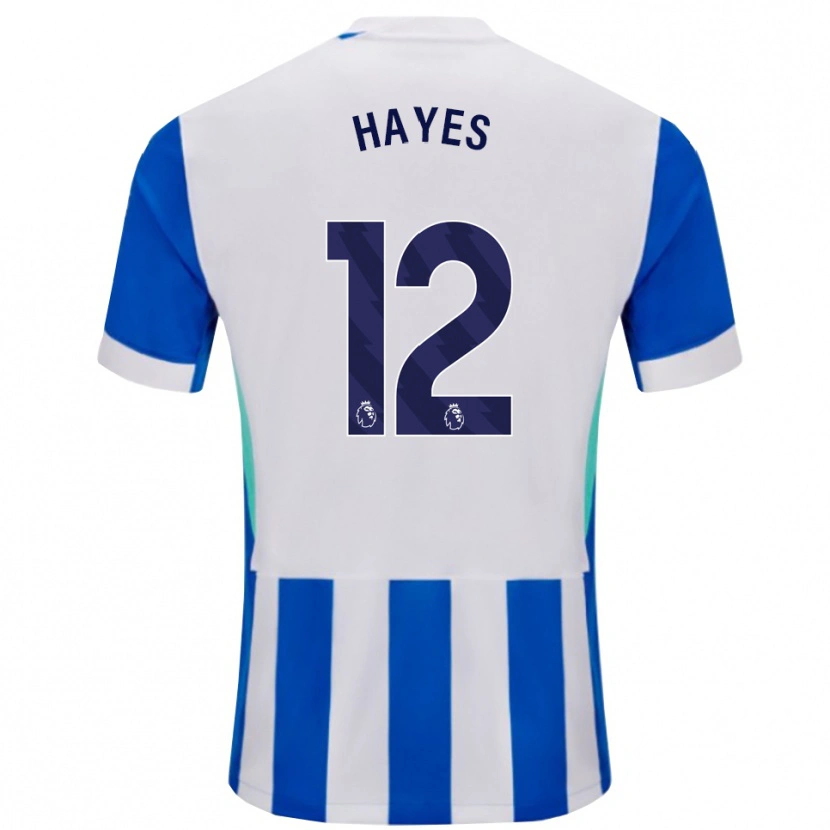 Danxen Kinderen Caitlin Hayes #12 Blauw Wit Thuisshirt Thuistenue 2025/26 T-Shirt