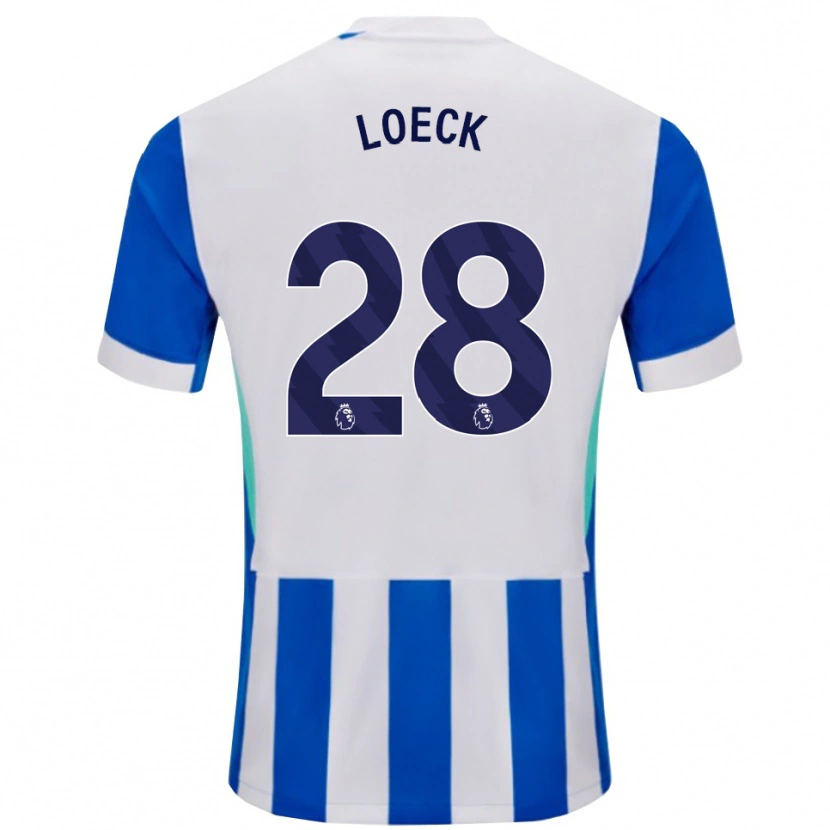Danxen Kinderen Melina Loeck #28 Blauw Wit Thuisshirt Thuistenue 2025/26 T-Shirt