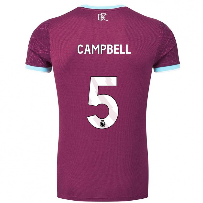 Danxen Kinderen Murray Campbell #5 Bourgondisch Hemelsblauw Thuisshirt Thuistenue 2025/26 T-Shirt