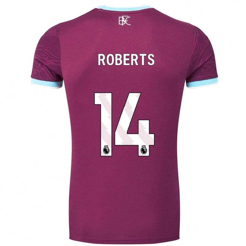 Danxen Kinderen Connor Roberts #14 Bourgondisch Hemelsblauw Thuisshirt Thuistenue 2025/26 T-Shirt