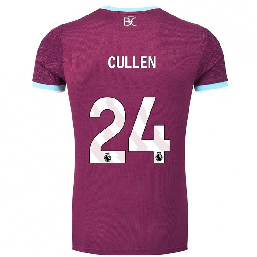 Danxen Kinderen Josh Cullen #24 Bourgondisch Hemelsblauw Thuisshirt Thuistenue 2025/26 T-Shirt