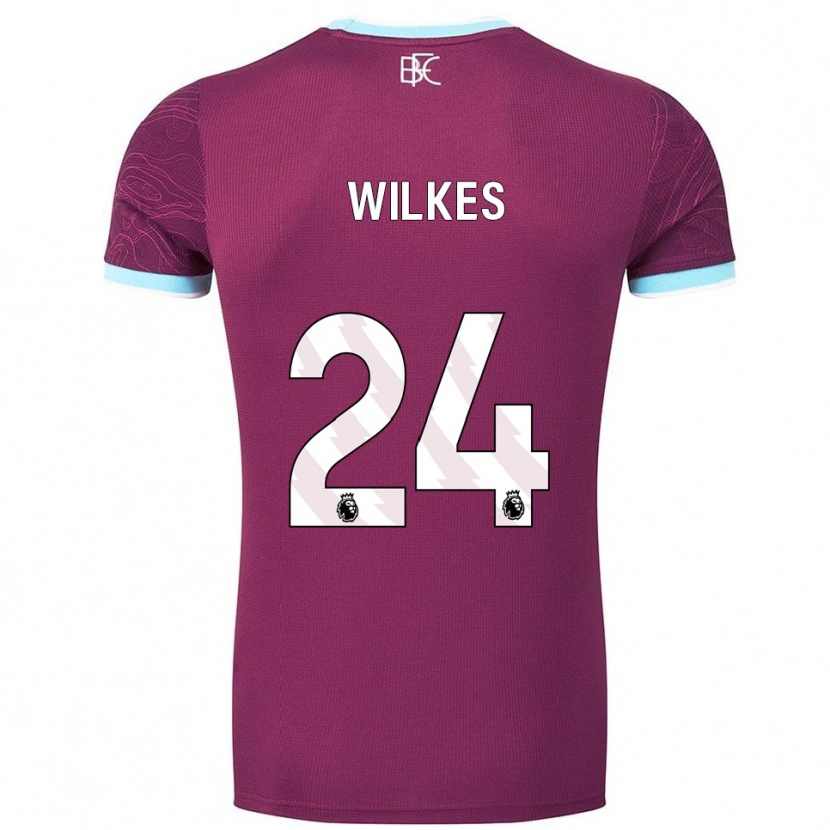 Danxen Kinderen Tilly Wilkes #24 Bourgondisch Hemelsblauw Thuisshirt Thuistenue 2025/26 T-Shirt