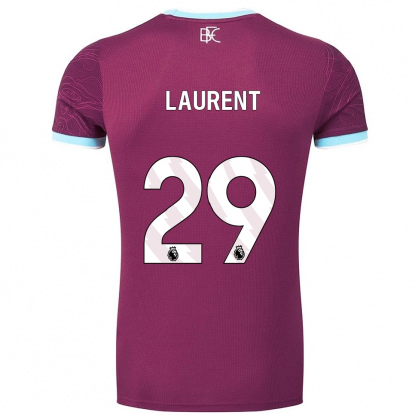 Danxen Kinderen Josh Laurent #29 Bourgondisch Hemelsblauw Thuisshirt Thuistenue 2025/26 T-Shirt