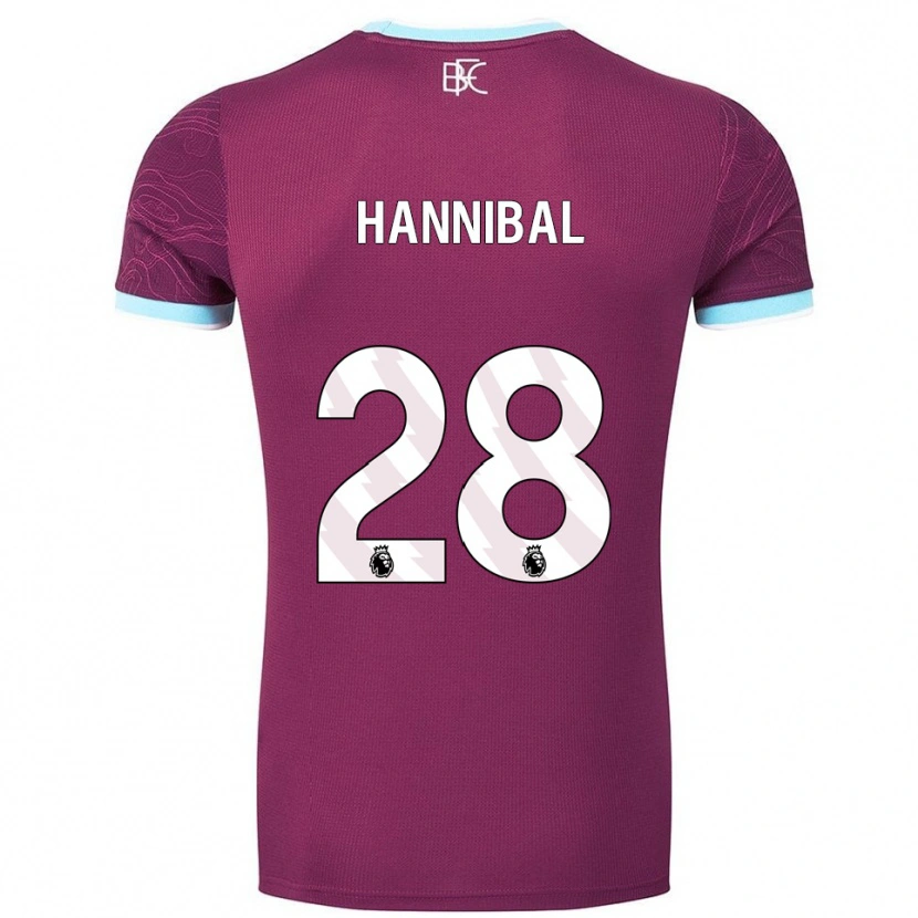 Danxen Kinderen Hannibal #28 Bourgondisch Hemelsblauw Thuisshirt Thuistenue 2025/26 T-Shirt