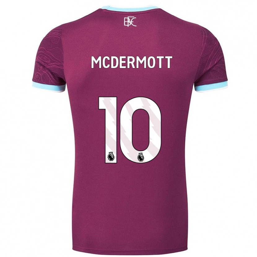 Danxen Kinderen Tommy Mcdermott #10 Bourgondisch Hemelsblauw Thuisshirt Thuistenue 2025/26 T-Shirt