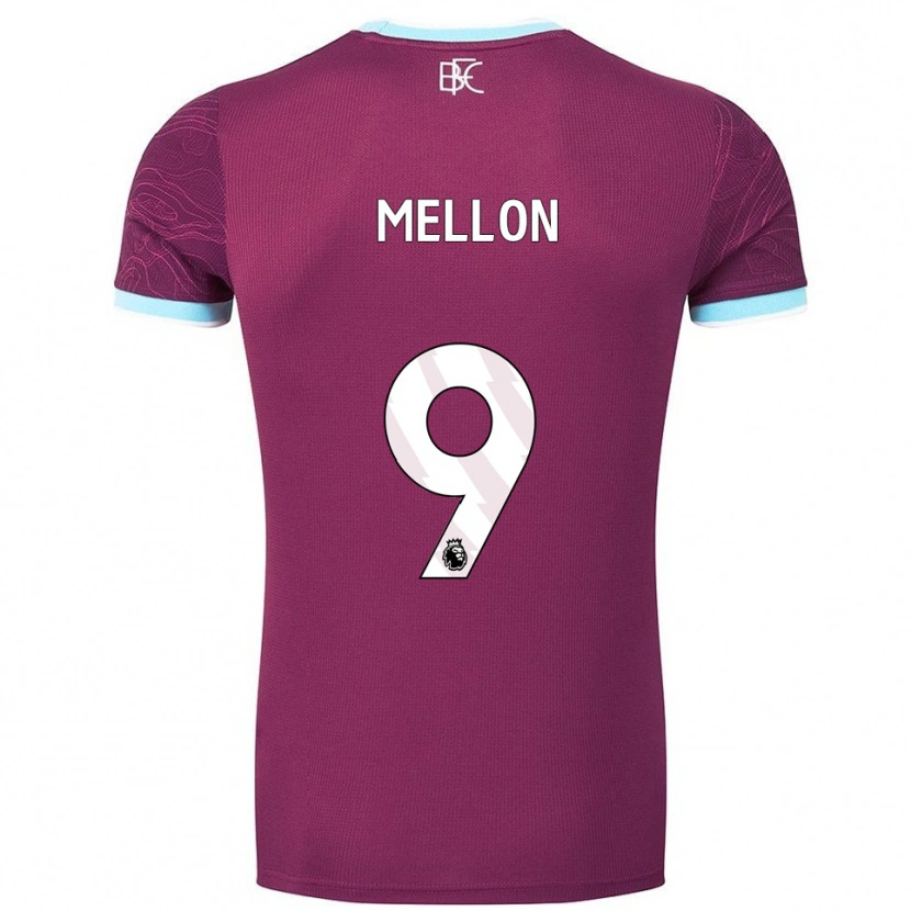 Danxen Kinderen Michael Mellon #9 Bourgondisch Hemelsblauw Thuisshirt Thuistenue 2025/26 T-Shirt
