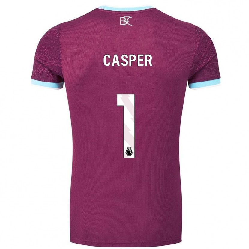 Danxen Kinderen Charlie Casper #1 Bourgondisch Hemelsblauw Thuisshirt Thuistenue 2025/26 T-Shirt